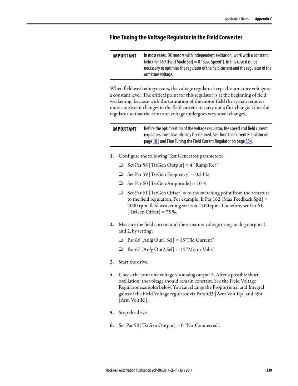 Rockwell Automation 23P PowerFlex Digital DC Drive User Manual | Page 339 / 404