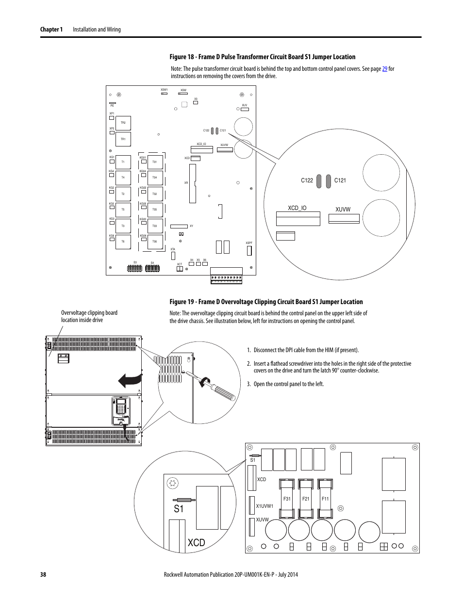 Figure 18, Figure 19, Xcd s1 | Rockwell Automation 23P PowerFlex Digital DC Drive User Manual | Page 38 / 404