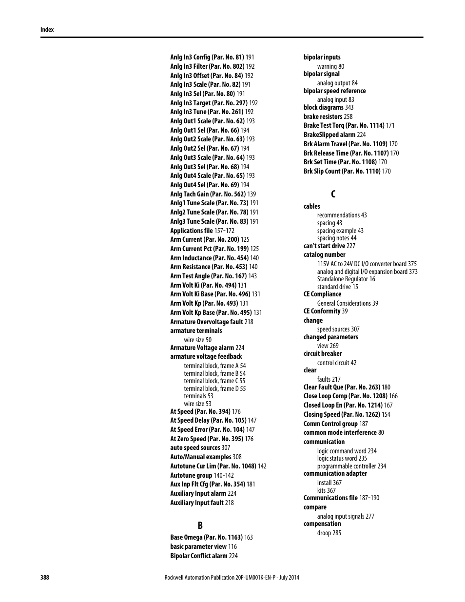 Rockwell Automation 23P PowerFlex Digital DC Drive User Manual | Page 388 / 404