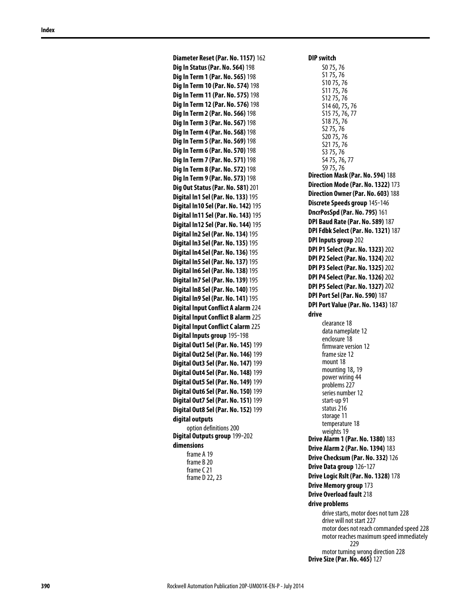 Rockwell Automation 23P PowerFlex Digital DC Drive User Manual | Page 390 / 404