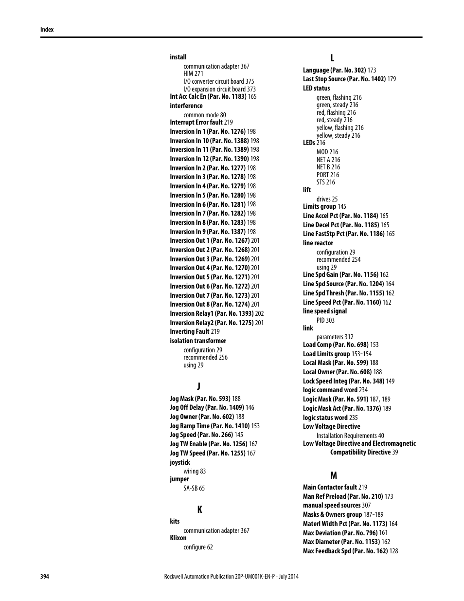 Rockwell Automation 23P PowerFlex Digital DC Drive User Manual | Page 394 / 404