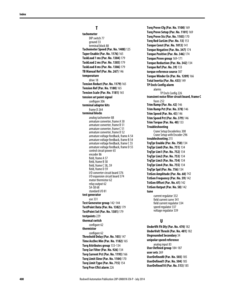 Rockwell Automation 23P PowerFlex Digital DC Drive User Manual | Page 400 / 404