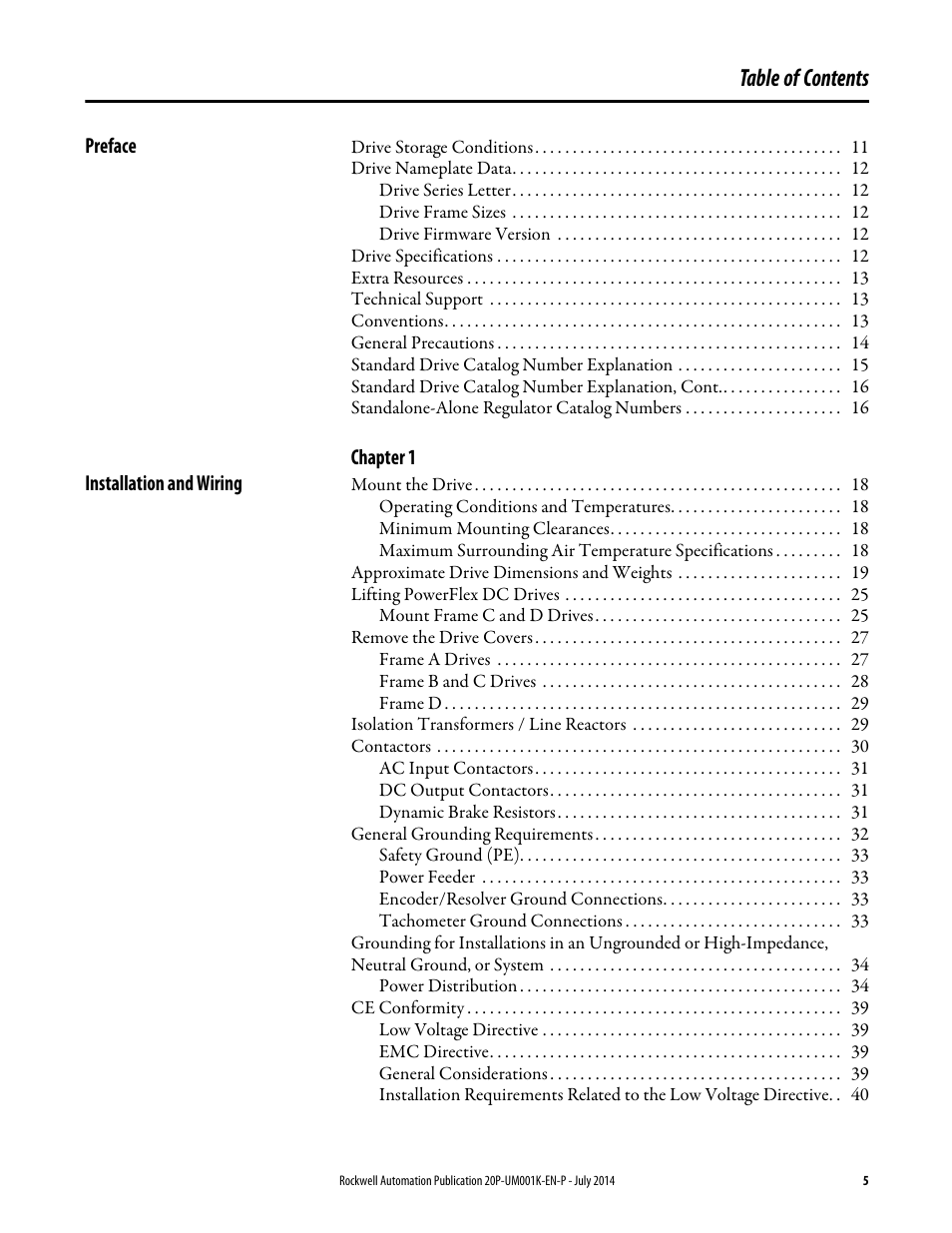 Rockwell Automation 23P PowerFlex Digital DC Drive User Manual | Page 5 / 404