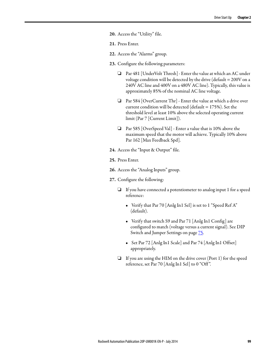 Rockwell Automation 23P PowerFlex Digital DC Drive User Manual | Page 99 / 404