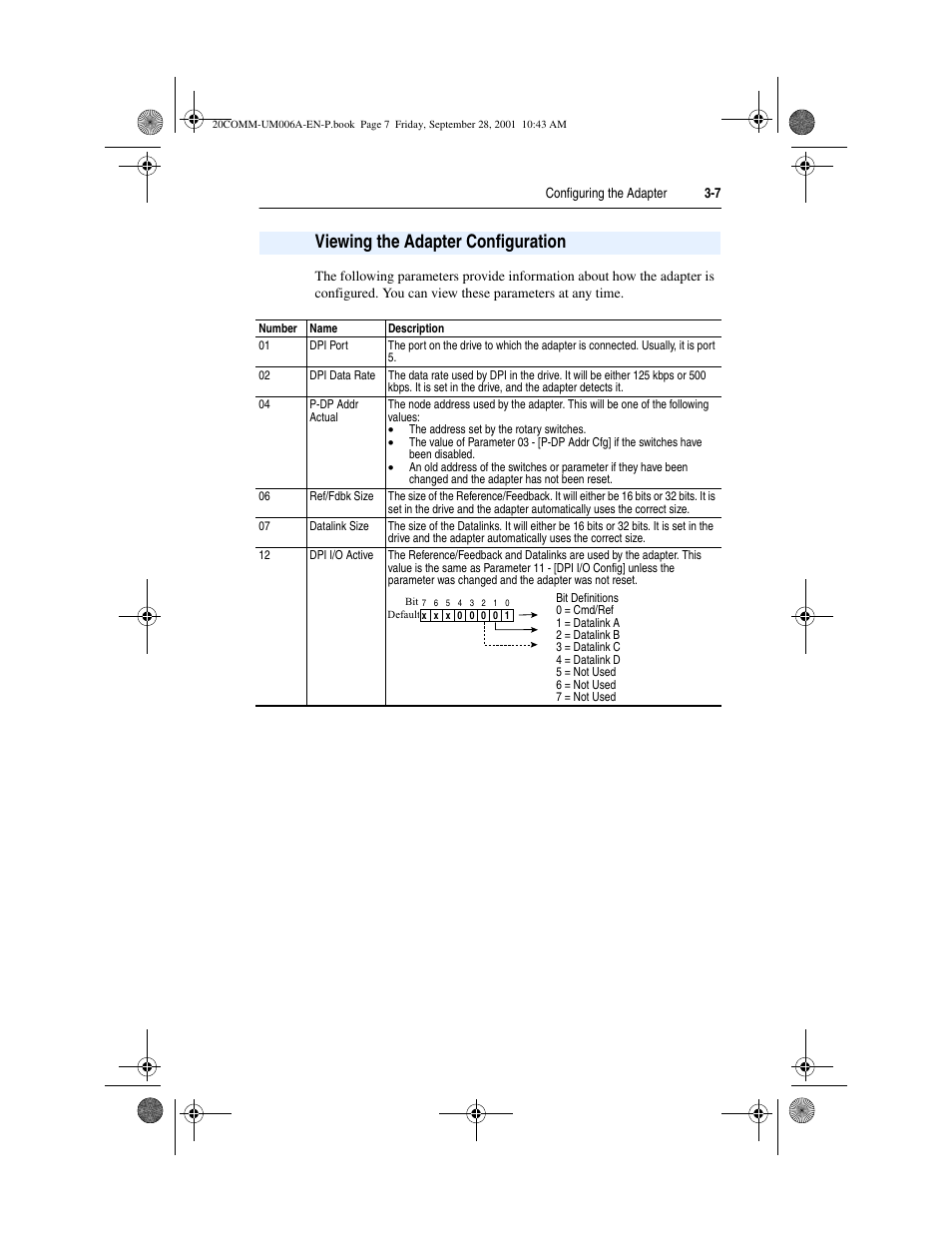 Viewing the adapter configuration | Rockwell Automation 20-COMM-P Profibus Adapter User Manual | Page 29 / 117