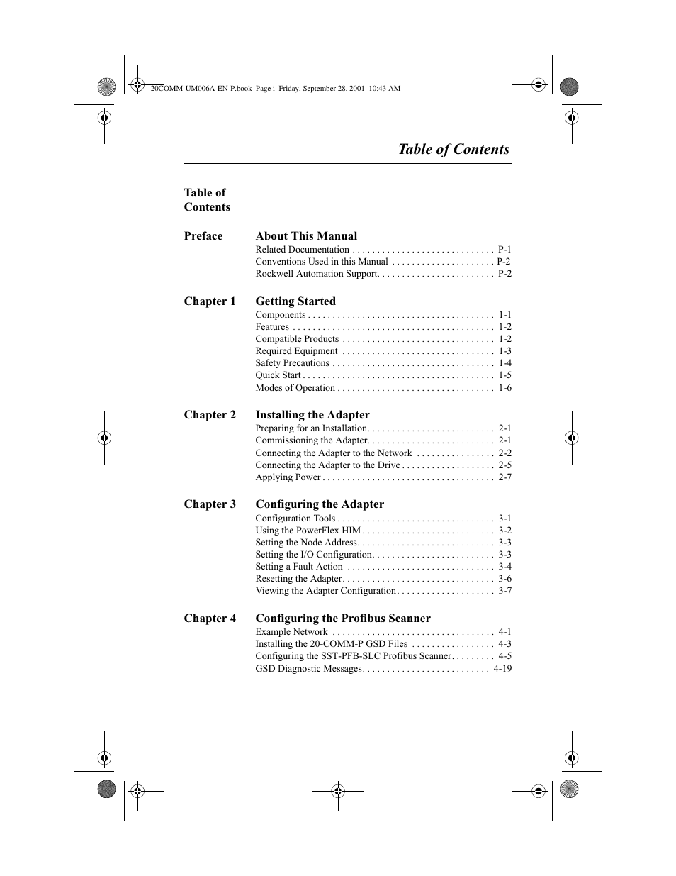 Rockwell Automation 20-COMM-P Profibus Adapter User Manual | Page 3 / 117