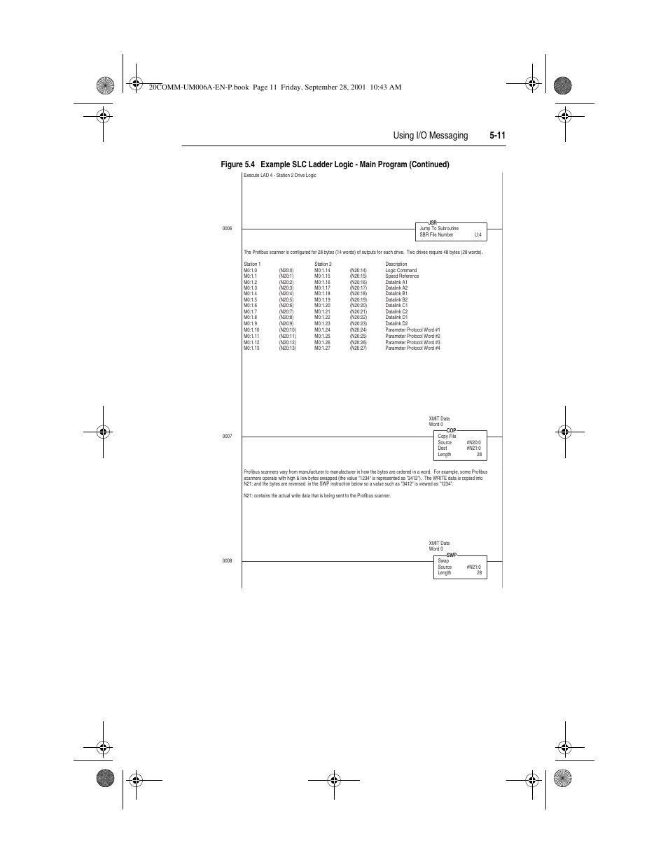 Using i/o messaging 5-11 | Rockwell Automation 20-COMM-P Profibus Adapter User Manual | Page 61 / 117