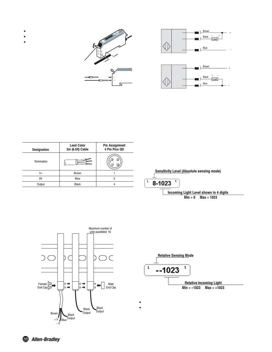 Rockwell Automation 45FVL Digital Self-Teaching Fiber Optic User Manual | Page 3 / 4