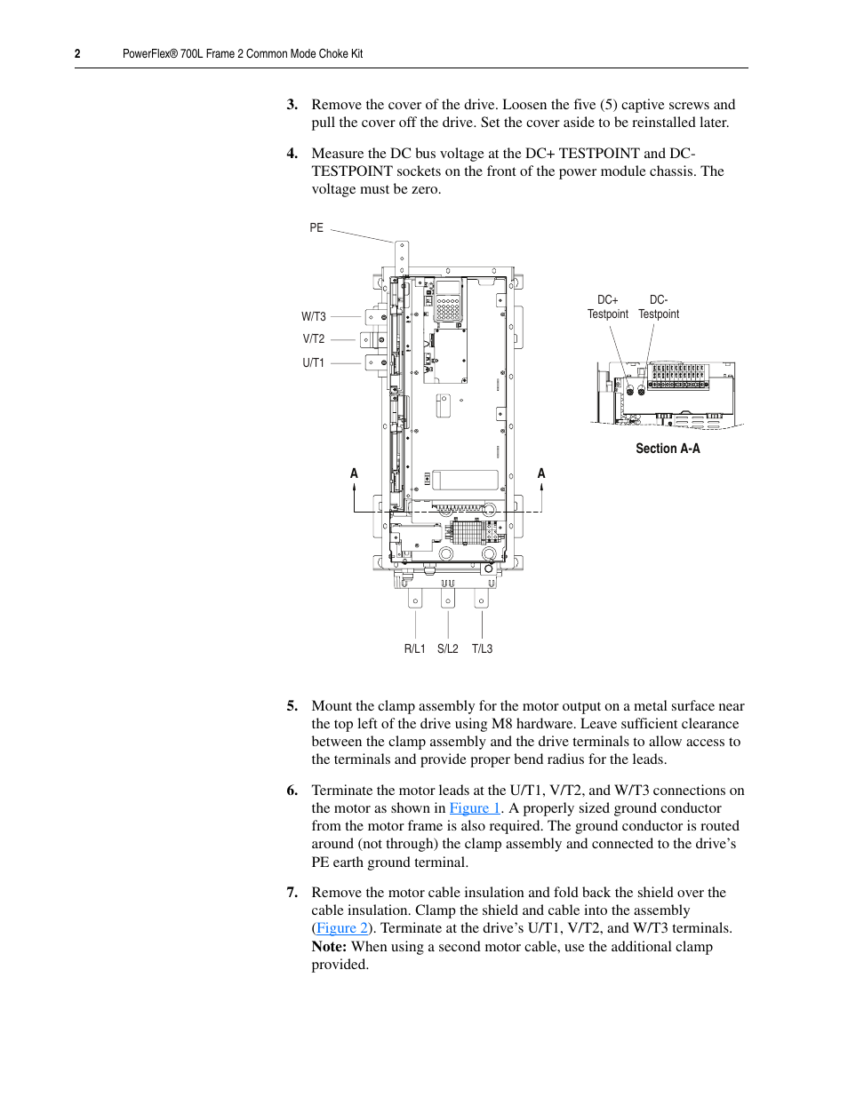 Rockwell Automation 20L PowerFlex 700L Frame 2 Common Mode Choke Kit (SK-L1-CHK2-F2) User Manual | Page 2 / 4