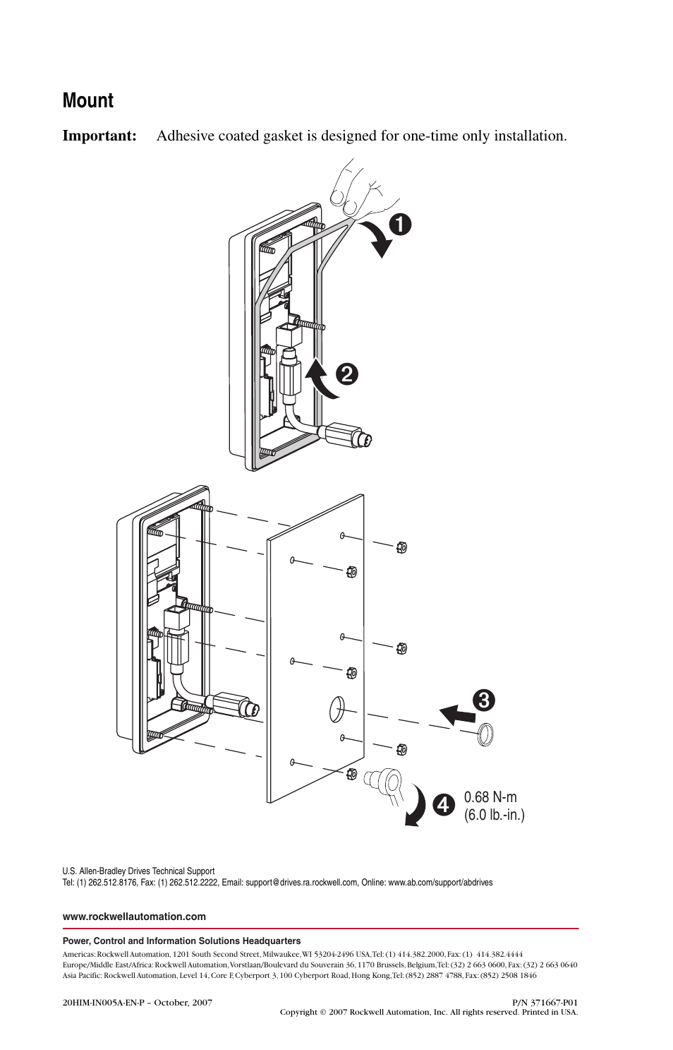 Mount | Rockwell Automation 20-HIM-C6S PowerFlex 7-Class Enhanced Remote HIM User Manual | Page 4 / 4