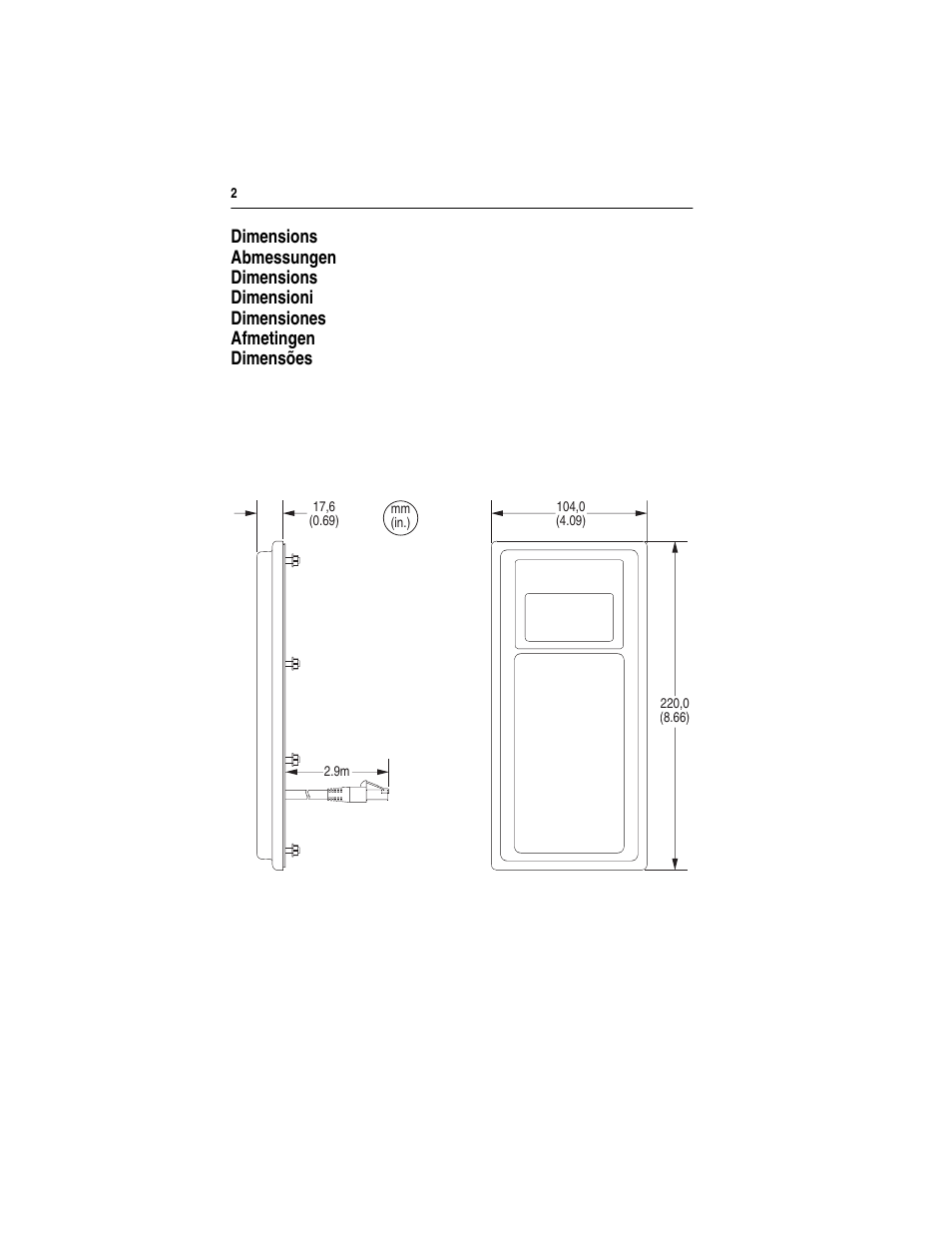 Rockwell Automation 22B PowerFlex 4-Class Remote HIM (DSI) User Manual | Page 2 / 4