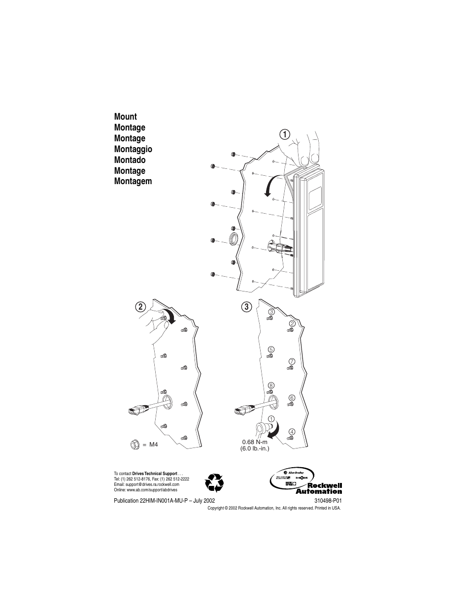 Rockwell Automation 22B PowerFlex 4-Class Remote HIM (DSI) User Manual | Page 4 / 4