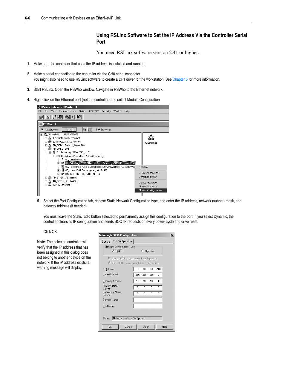 Rockwell Automation 5730 DriveLogix5730 Controller for PowerFlex 700S Drives with Phase II Control User Manual | Page 110 / 217