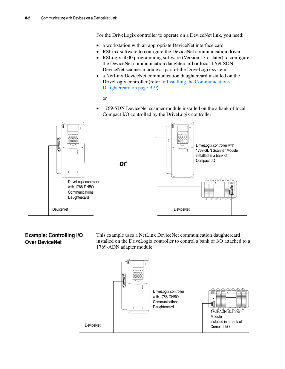 Example: controlling i/o over devicenet, Example: controlling i/o over devicenet -2 | Rockwell Automation 5730 DriveLogix5730 Controller for PowerFlex 700S Drives with Phase II Control User Manual | Page 168 / 217
