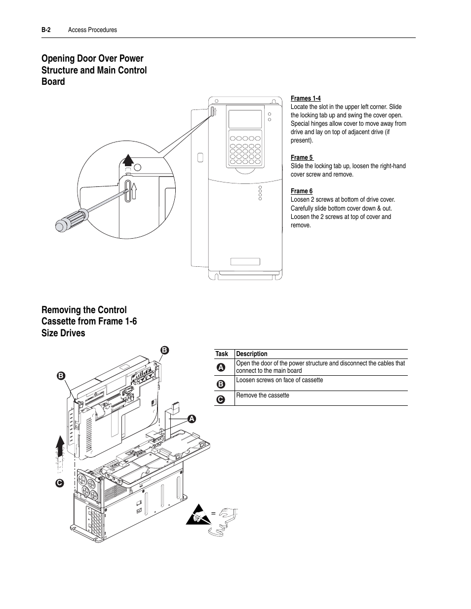 Refer to, Opening door over power structure and main | Rockwell Automation 5730 DriveLogix5730 Controller for PowerFlex 700S Drives with Phase II Control User Manual | Page 198 / 217