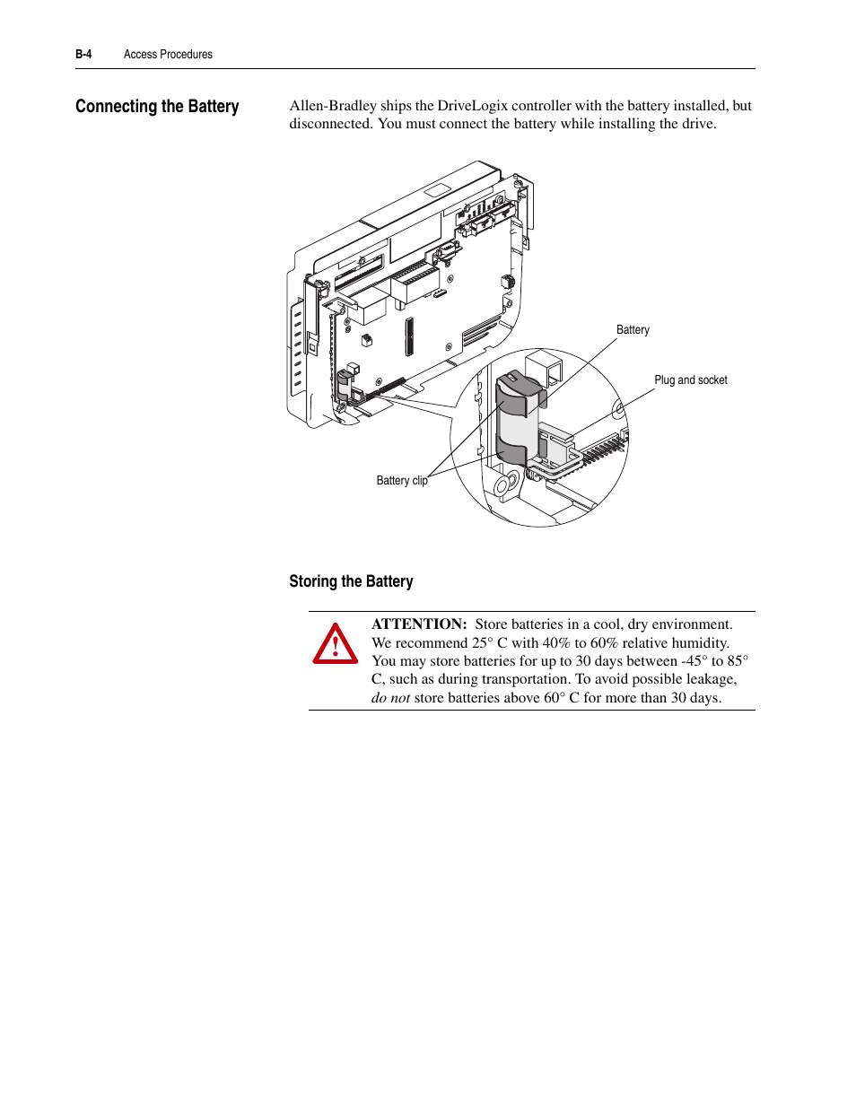 Connecting the battery | Rockwell Automation 5730 DriveLogix5730 Controller for PowerFlex 700S Drives with Phase II Control User Manual | Page 200 / 217