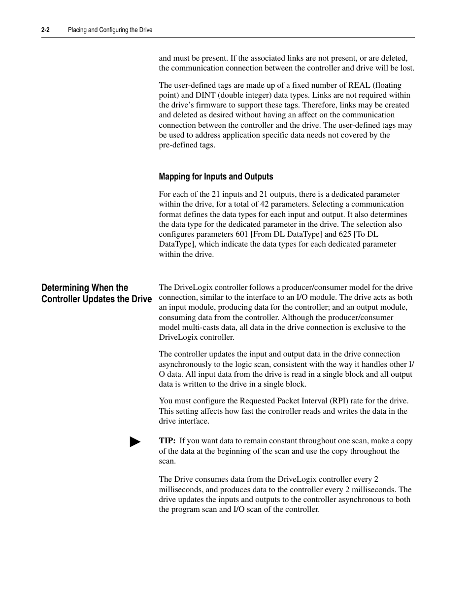 Determining when the controller updates the drive | Rockwell Automation 5730 DriveLogix5730 Controller for PowerFlex 700S Drives with Phase II Control User Manual | Page 26 / 217