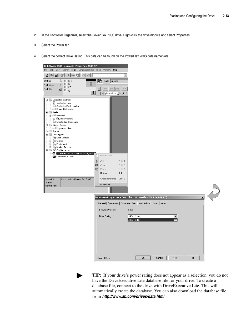 Rockwell Automation 5730 DriveLogix5730 Controller for PowerFlex 700S Drives with Phase II Control User Manual | Page 37 / 217