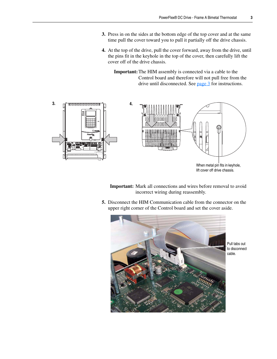 Rockwell Automation 20P PowerFlex DC Drive - Frame A Bimetal Thermostat User Manual | Page 3 / 12