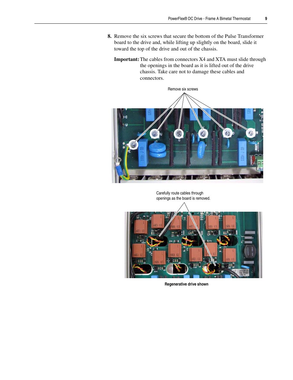 Rockwell Automation 20P PowerFlex DC Drive - Frame A Bimetal Thermostat User Manual | Page 9 / 12