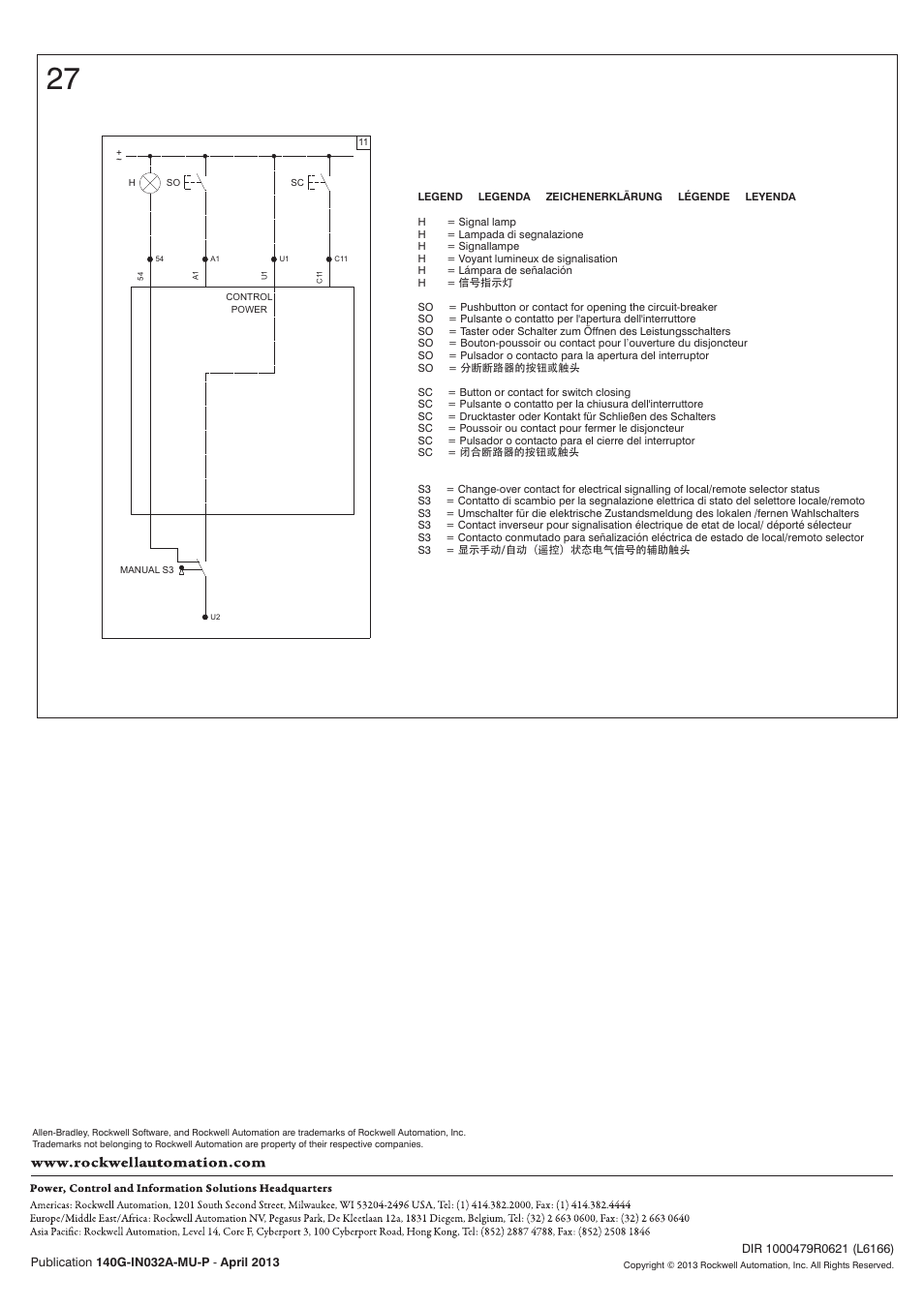 Rockwell Automation 140U K-Frame CB Alarm Switch and Alarm /Auxiliary Switch Combination User Manual | Page 10 / 10