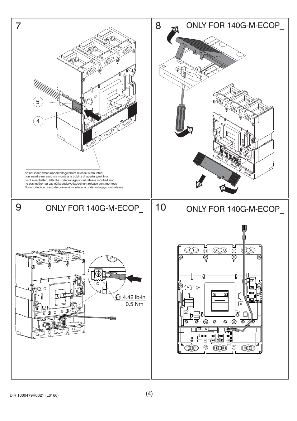 Only for 140g-m-ecop | Rockwell Automation 140U K-Frame CB Alarm Switch and Alarm /Auxiliary Switch Combination User Manual | Page 4 / 10