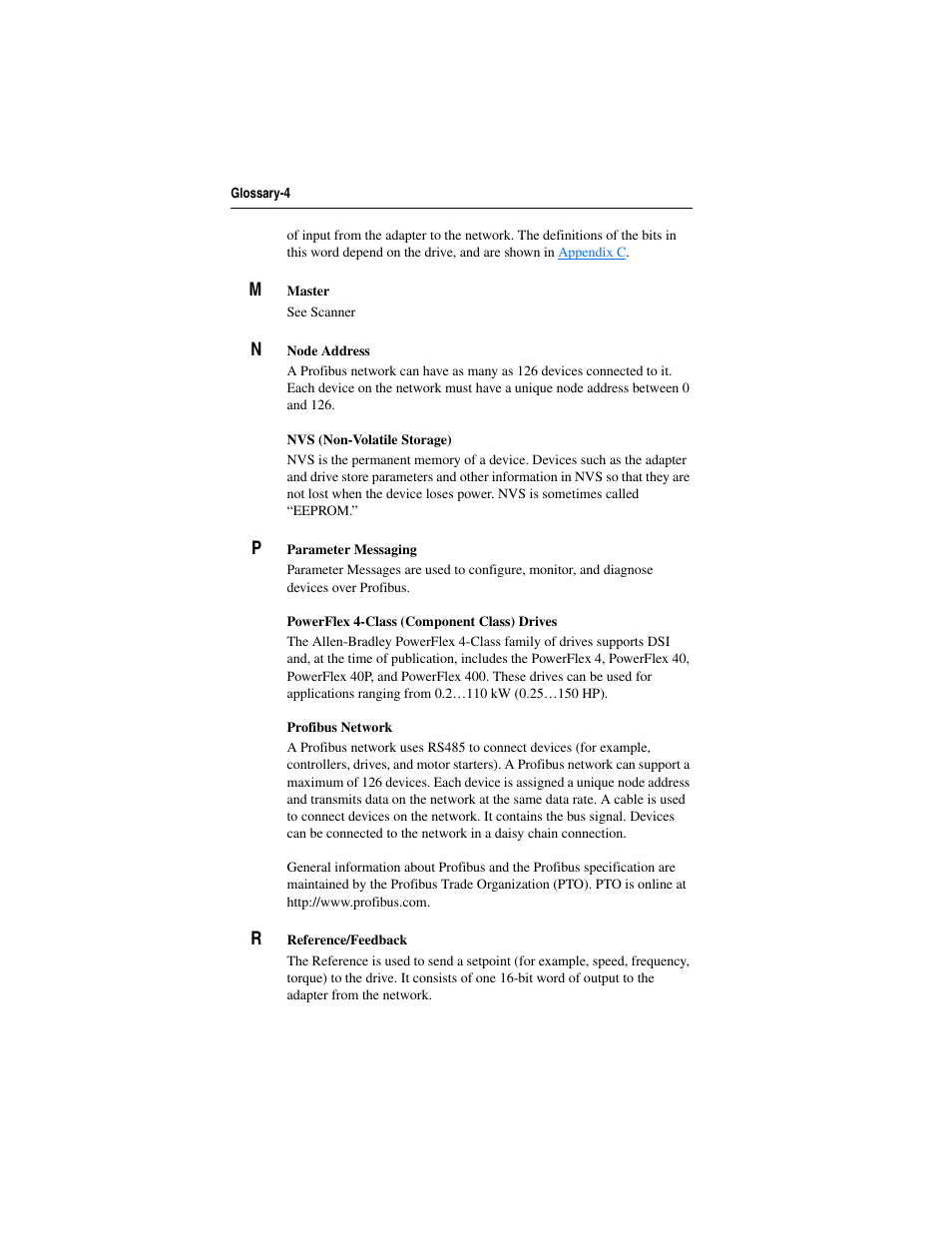 Rockwell Automation 22-COMM-P PowerFlex Profibus Adapter User Manual | Page 108 / 116