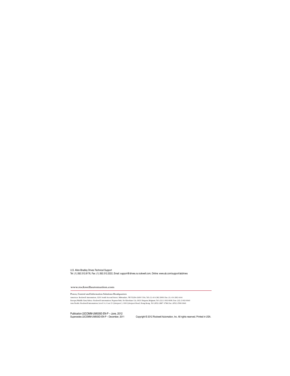 Rockwell Automation 22-COMM-P PowerFlex Profibus Adapter User Manual | Page 116 / 116