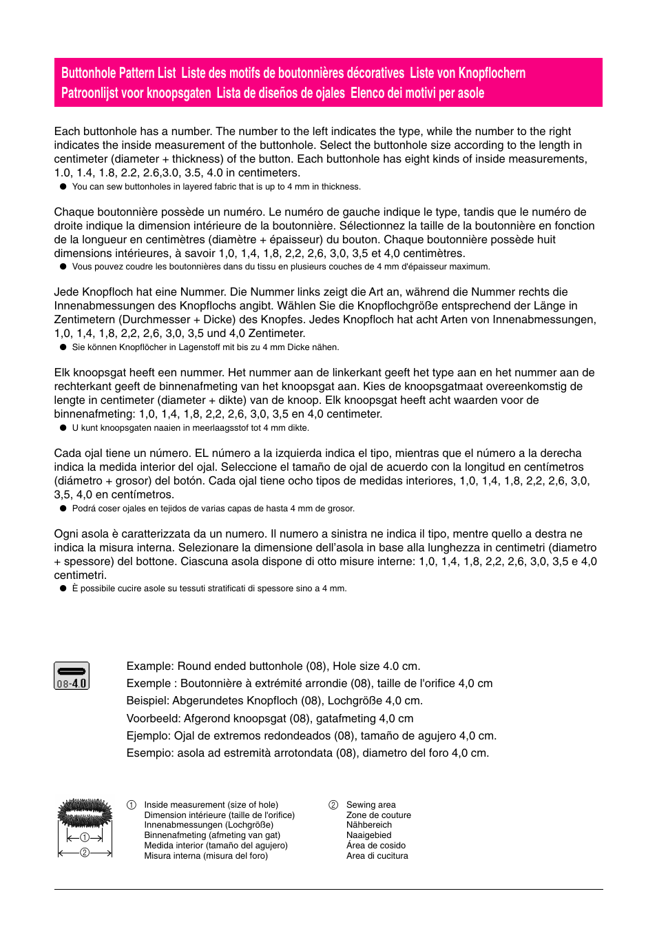 Brother Button Hole Kit User Manual | Page 9 / 26