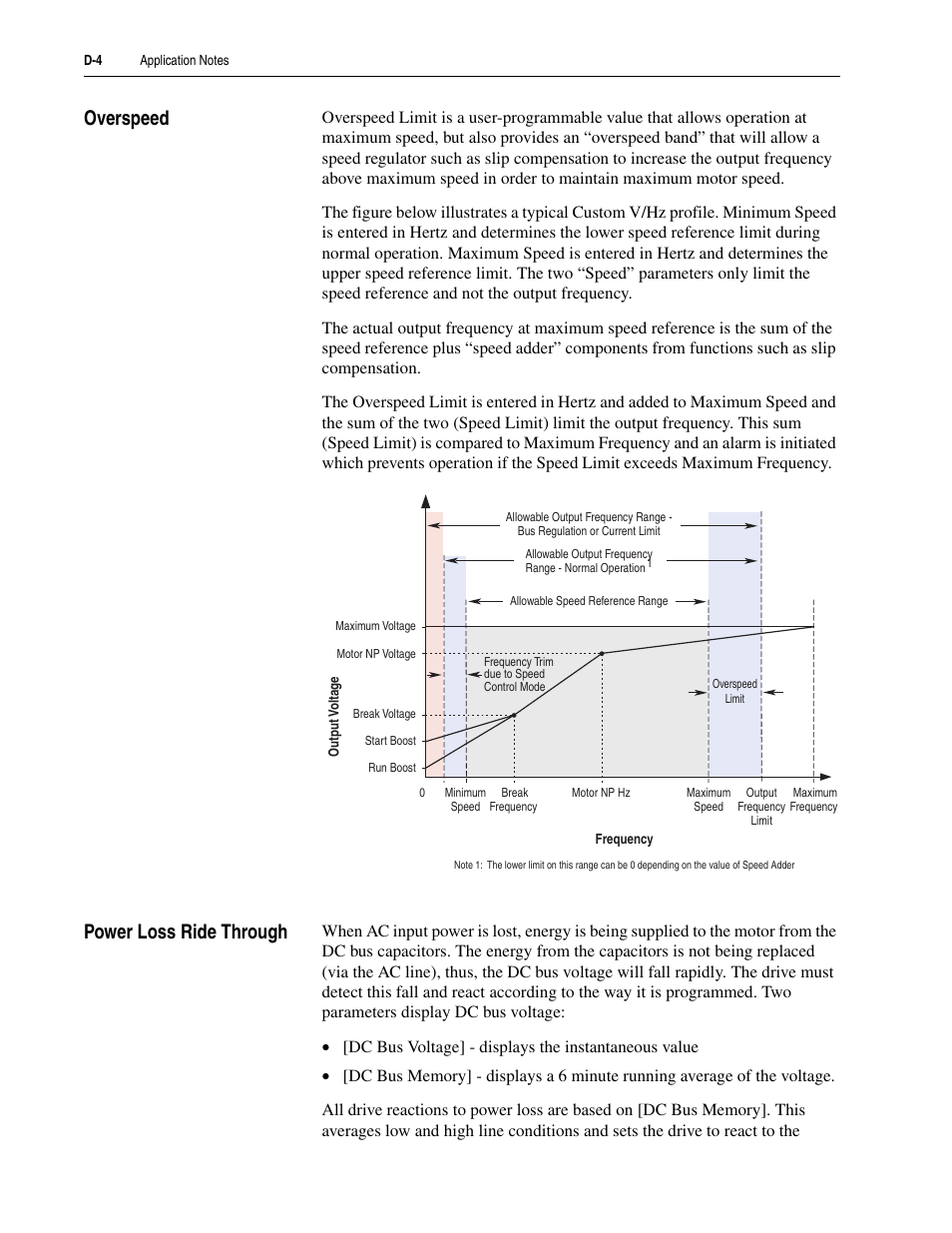 Overspeed, Power loss ride through | Rockwell Automation 20M LPM15 Liquid-Cooled Adjustable Frequency AC Drive FRN 2.xxx User Manual | Page 114 / 148