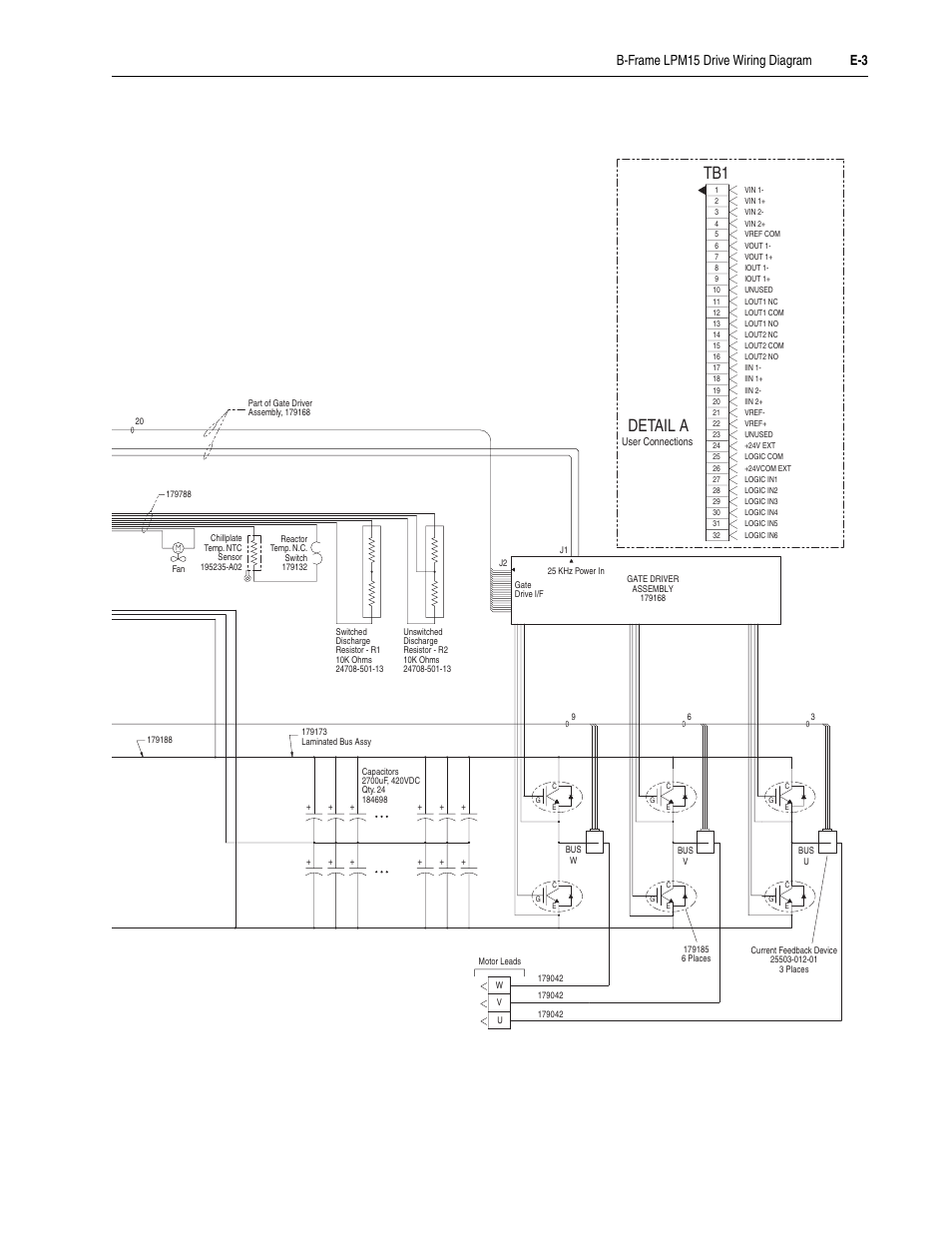 Tb1 detail a | Rockwell Automation 20M LPM15 Liquid-Cooled Adjustable Frequency AC Drive FRN 2.xxx User Manual | Page 127 / 148