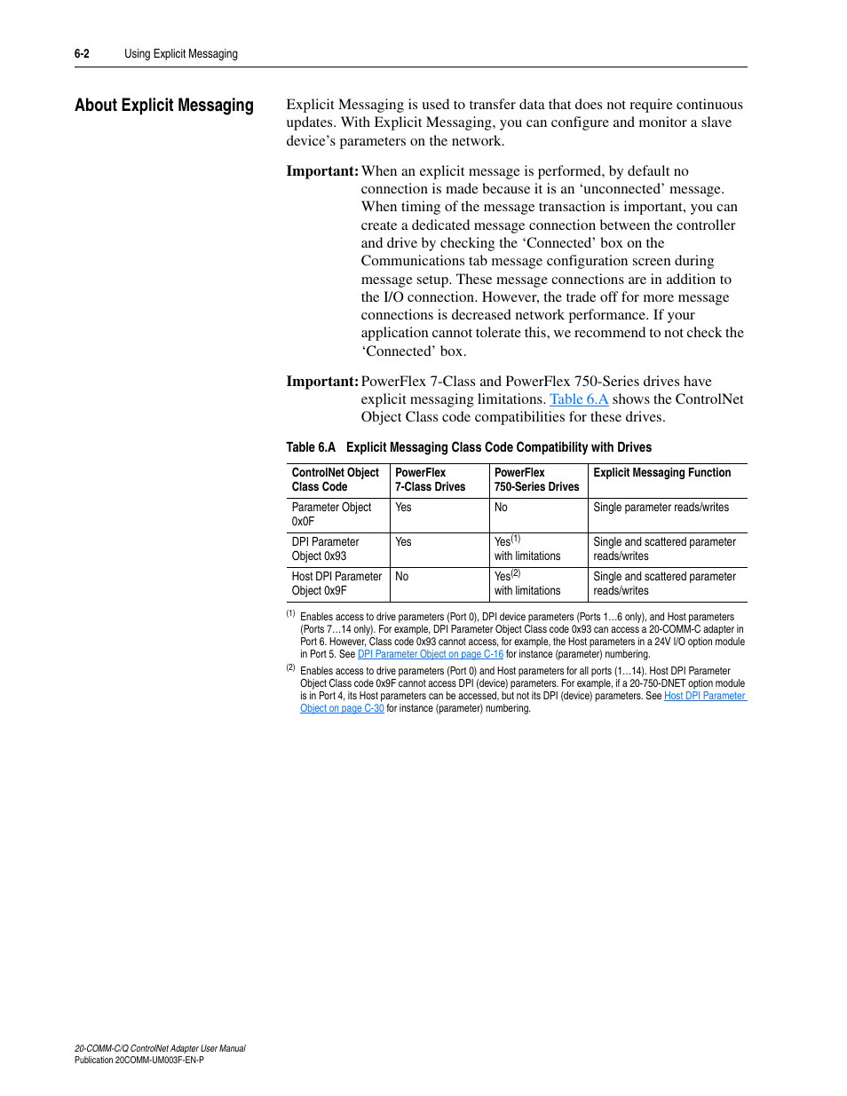 About explicit messaging, About explicit messaging -2 | Rockwell Automation 20-COMM-Q ControlNet Adapter User Manual | Page 130 / 270