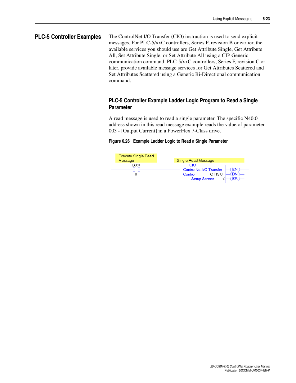 Plc-5 controller examples, Plc-5 controller examples -23 | Rockwell Automation 20-COMM-Q ControlNet Adapter User Manual | Page 151 / 270