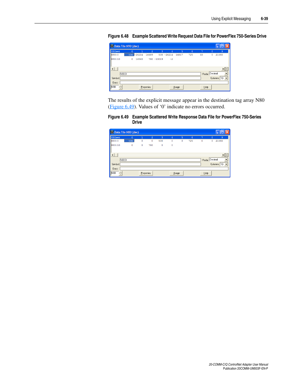 Figure 6.48, To store the request v | Rockwell Automation 20-COMM-Q ControlNet Adapter User Manual | Page 167 / 270