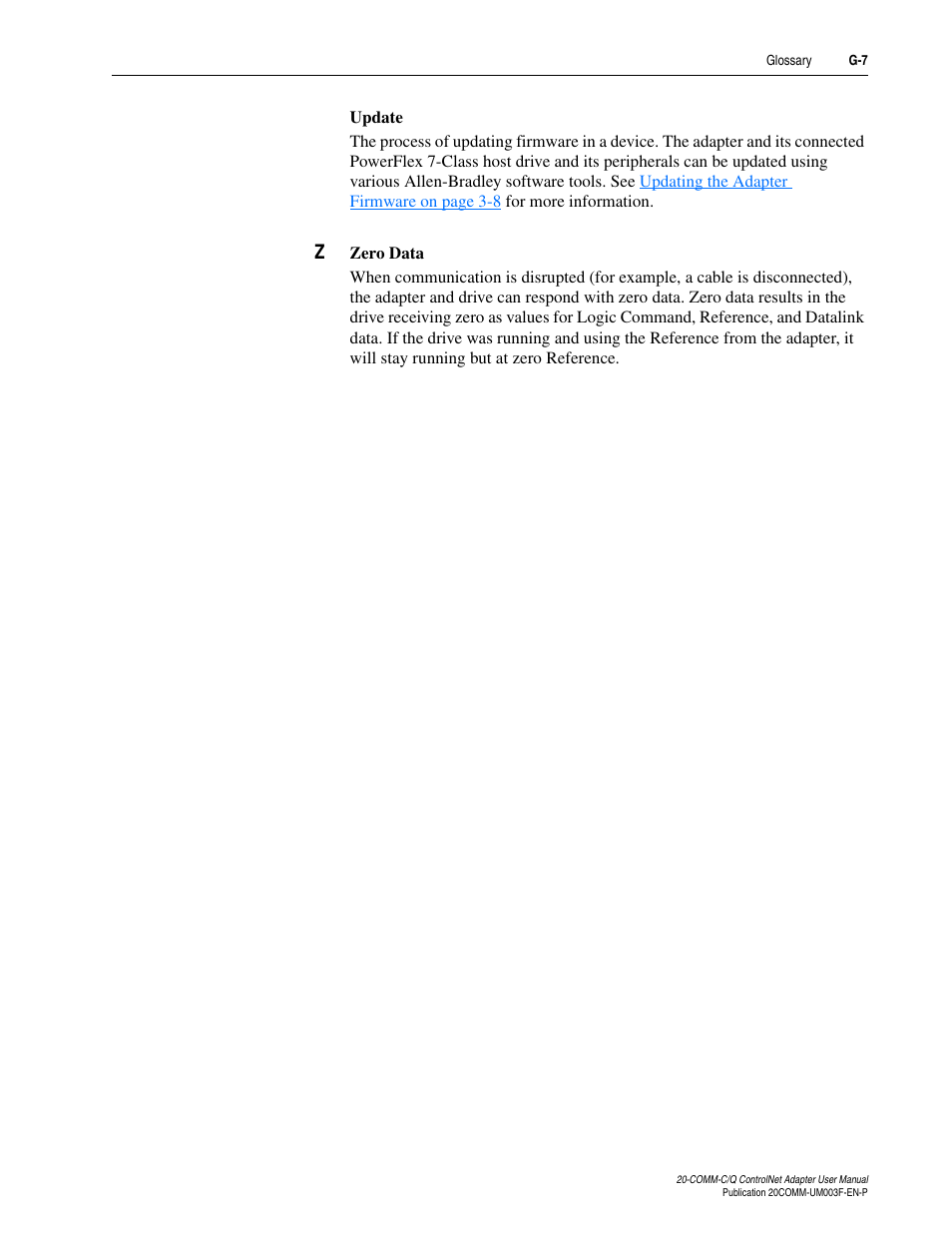 Rockwell Automation 20-COMM-Q ControlNet Adapter User Manual | Page 261 / 270
