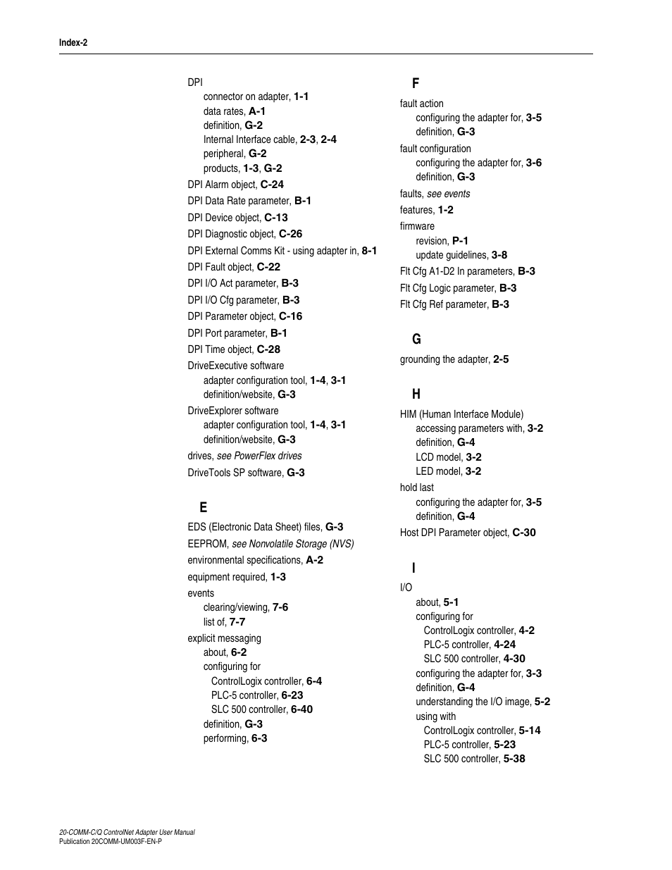 Rockwell Automation 20-COMM-Q ControlNet Adapter User Manual | Page 264 / 270