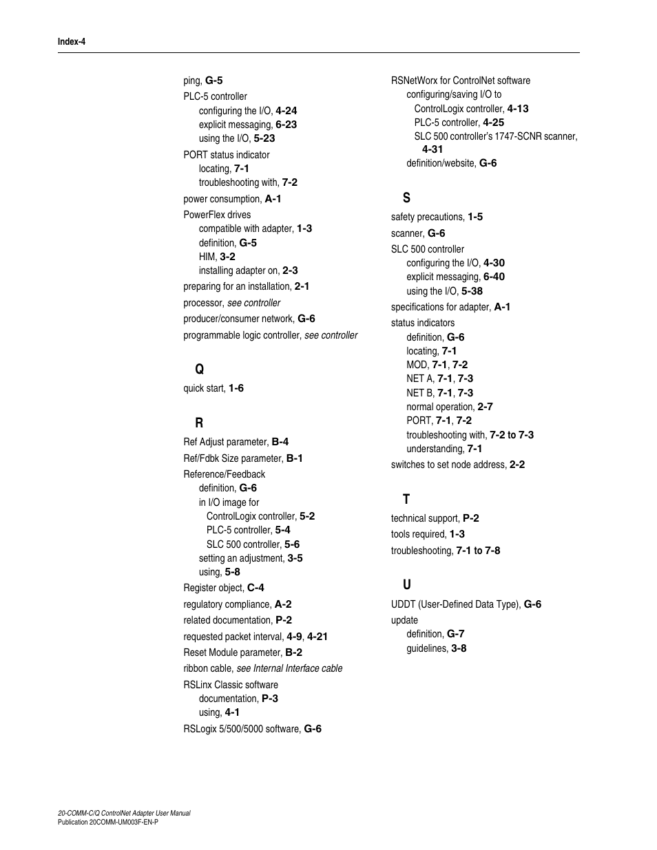 Rockwell Automation 20-COMM-Q ControlNet Adapter User Manual | Page 266 / 270