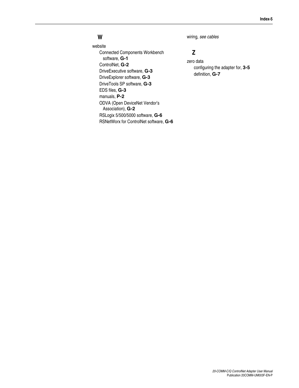 Rockwell Automation 20-COMM-Q ControlNet Adapter User Manual | Page 267 / 270
