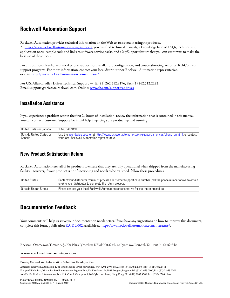 Publication 20comm-um003f-en-p | Rockwell Automation 20-COMM-Q ControlNet Adapter User Manual | Page 270 / 270