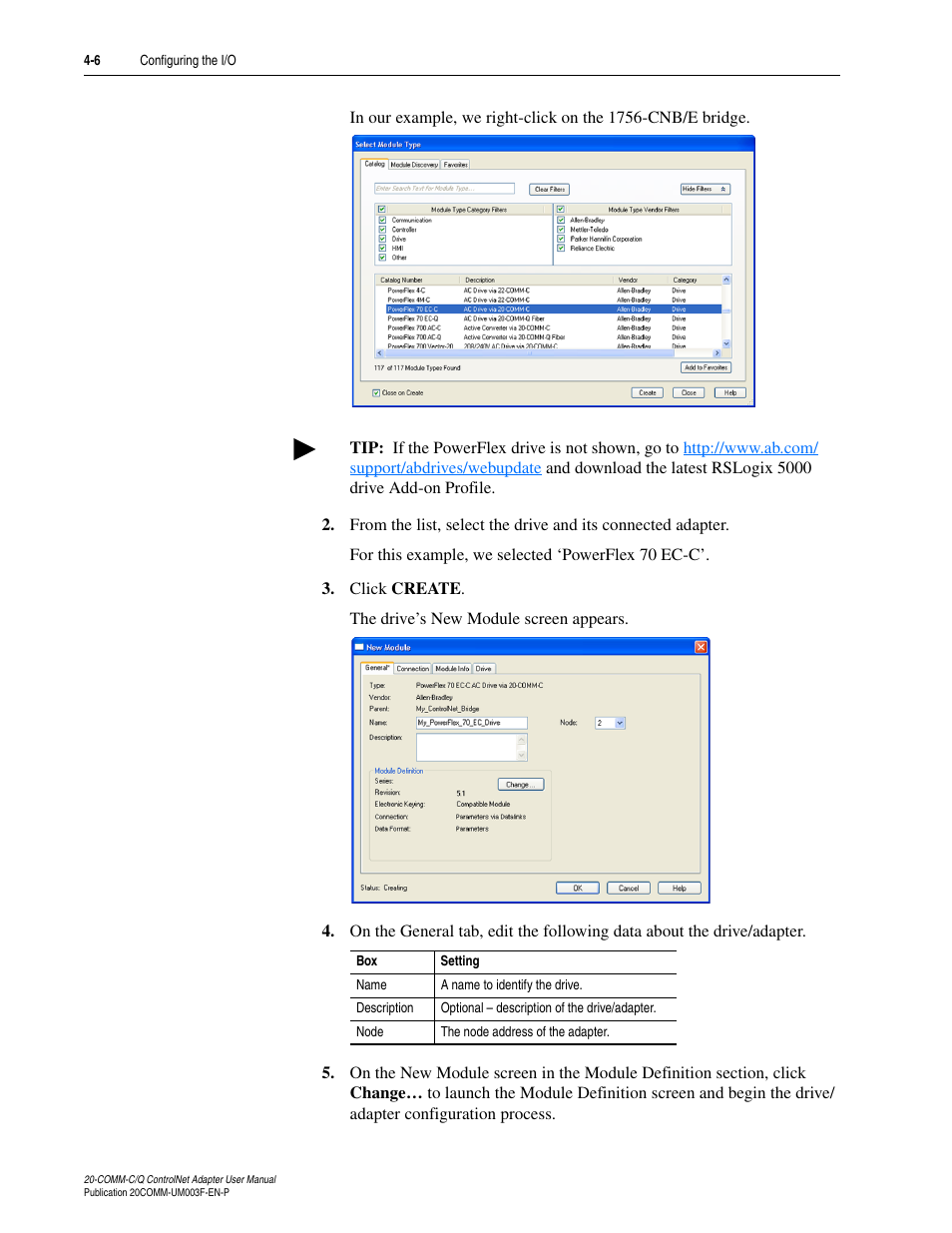 Rockwell Automation 20-COMM-Q ControlNet Adapter User Manual | Page 42 / 270