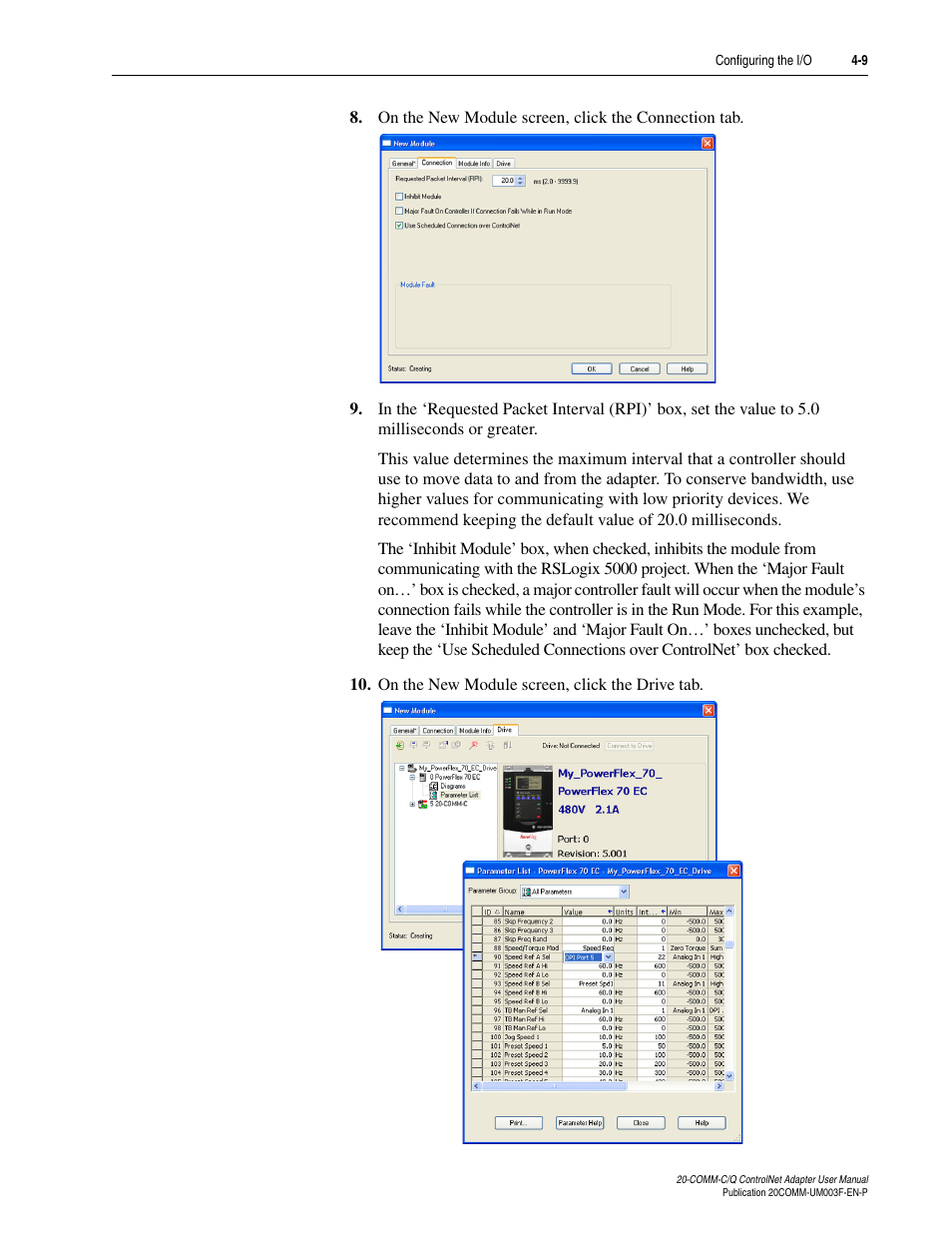 Rockwell Automation 20-COMM-Q ControlNet Adapter User Manual | Page 45 / 270