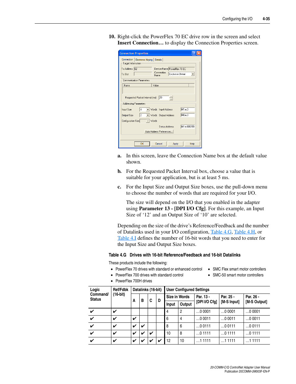 Rockwell Automation 20-COMM-Q ControlNet Adapter User Manual | Page 71 / 270