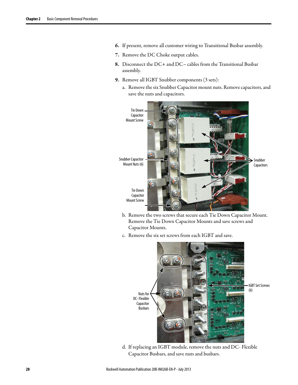 Rockwell Automation 20B PowerFlex 700 Drives - Frame 10 Components Replacement User Manual | Page 28 / 88