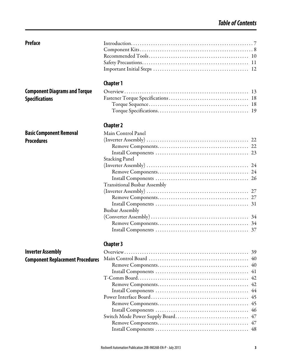 Rockwell Automation 20B PowerFlex 700 Drives - Frame 10 Components Replacement User Manual | Page 3 / 88