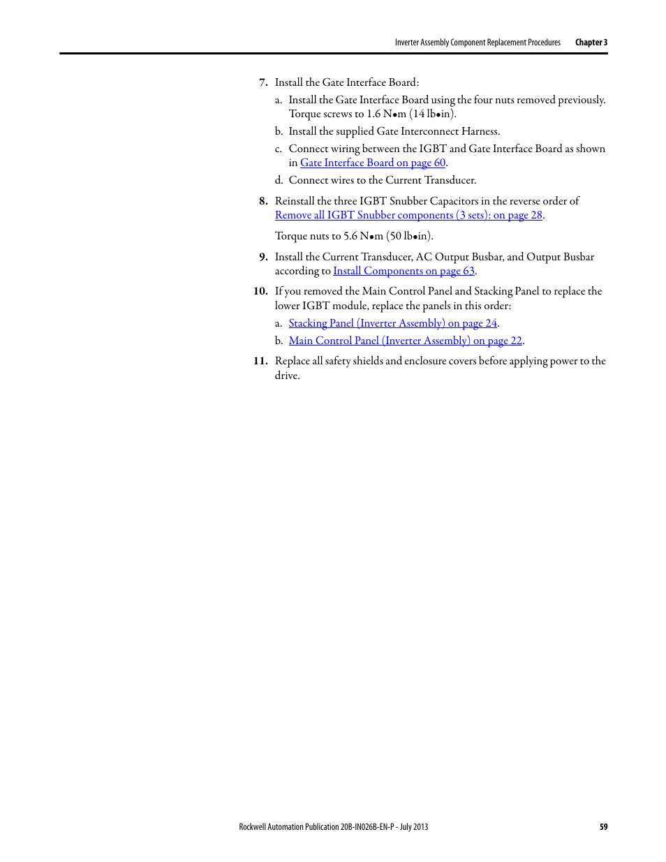 Rockwell Automation 20B PowerFlex 700 Drives - Frame 10 Components Replacement User Manual | Page 59 / 88