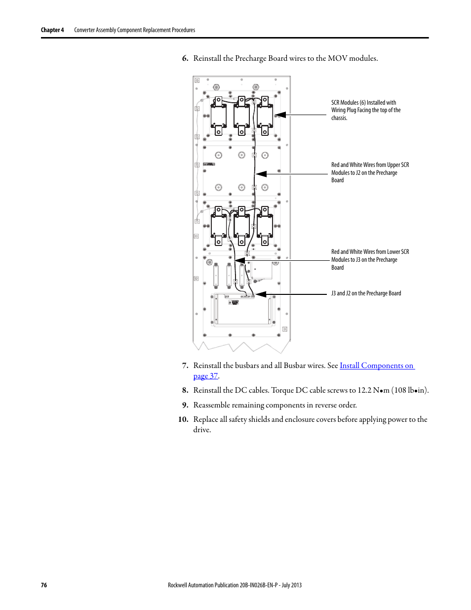 Rockwell Automation 20B PowerFlex 700 Drives - Frame 10 Components Replacement User Manual | Page 76 / 88