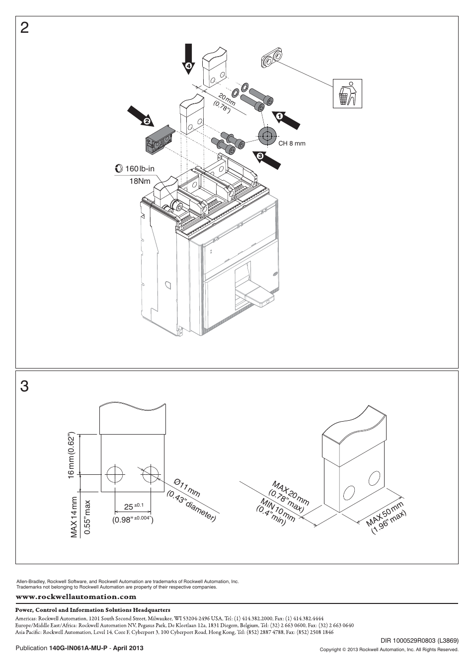 Rockwell Automation 140G-N-ECM_ECM4 Front Terminals User Manual | Page 2 / 2