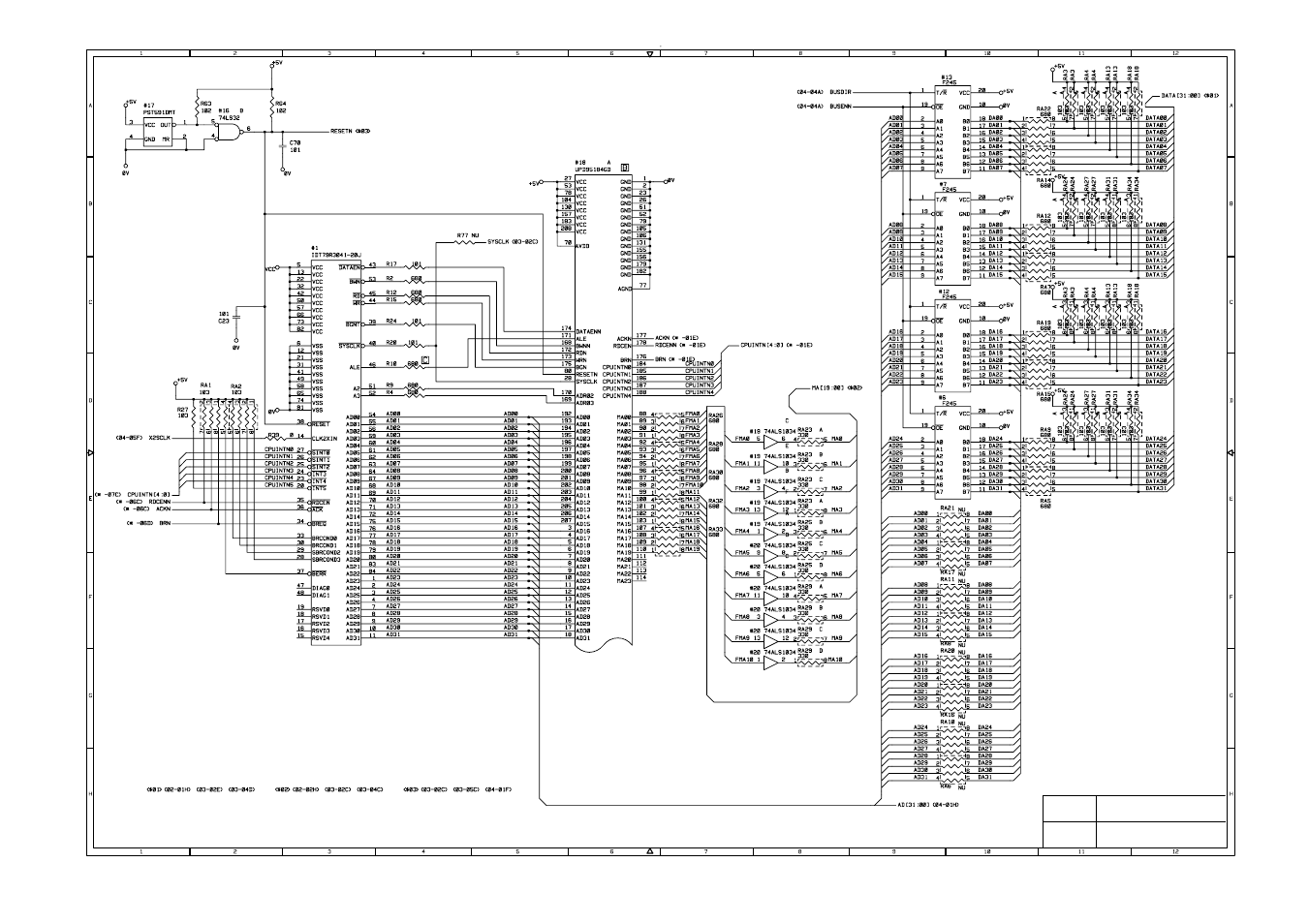 Circuit diagram, Main pcb (1/4) | Brother HL-1060 User Manual | Page 96 / 105