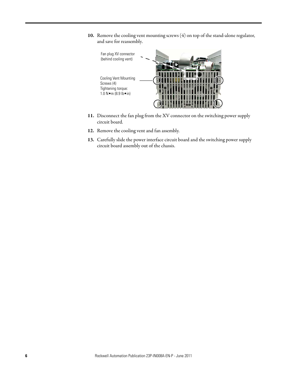 Rockwell Automation 23P PowerFlex DC Stand-Alone Regulator (SAR) In-Rush Limiting Resistor User Manual | Page 6 / 10