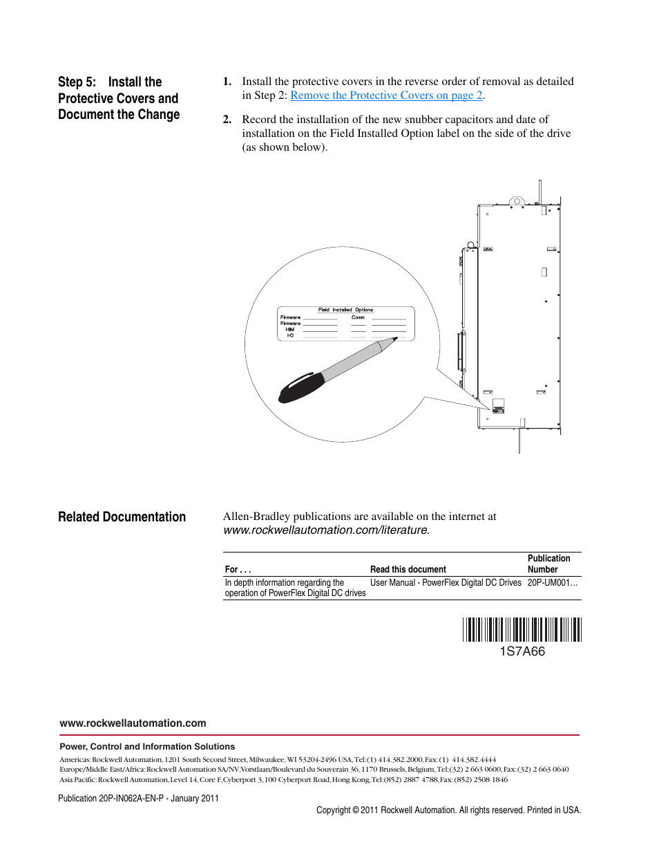 Related documentation | Rockwell Automation 20P PowerFlex DC Drive - Frame D Snubber Capacitors User Manual | Page 4 / 4